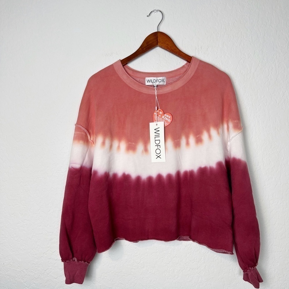 NEW Wildfox Olivia Sweatshirt Ruby Dove Dye Sweater - Picture 5 of 10